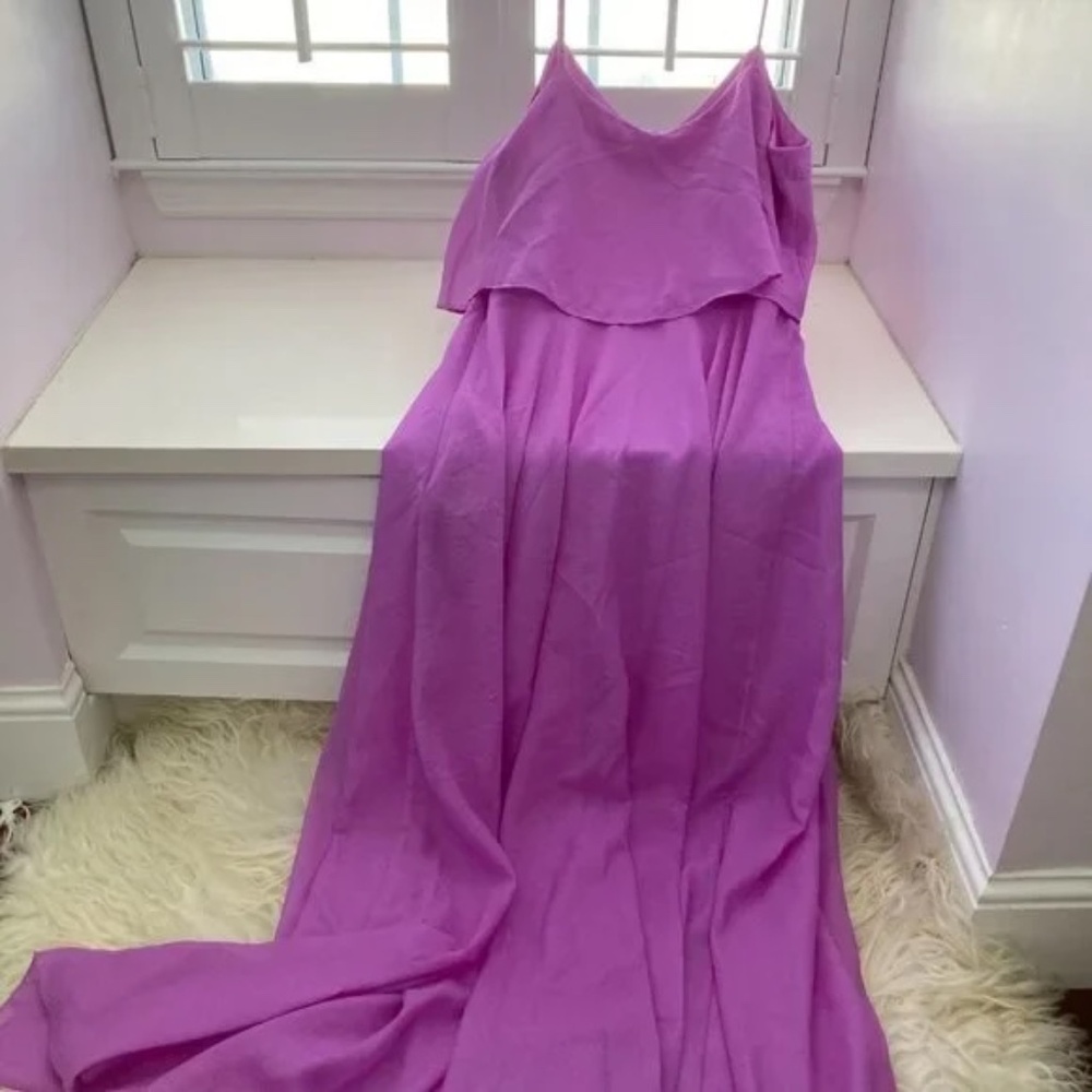 HALSTON HERITAGE V-Neck Long Dress - Picture 10 of 12